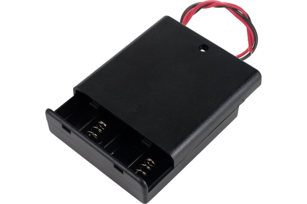 Отсек для 4-х R6 батареек с проводами Rexant