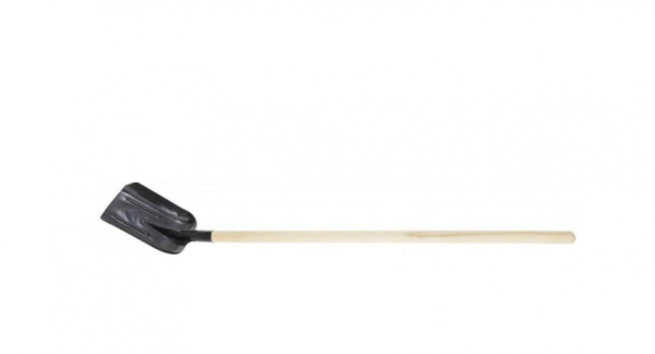 Лопата совковая, 230х280х1400 мм, ребра жесткости, деревянный черенок// Россия