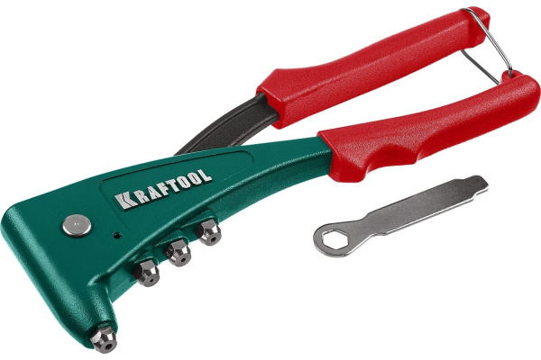 Литой заклепочник KRAFTOOL X-5F, 2,4-4,8мм, удержание заклепки (31173)