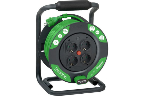 Удлинитель катушечный Thorsman 4с/з 20м IP20 System Electric