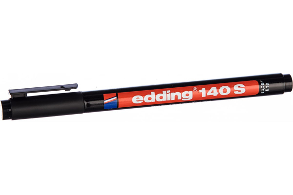 Маркер перманентный Edding 140S 0.3мм (для пленок и ПВХ) черный, 09-3995