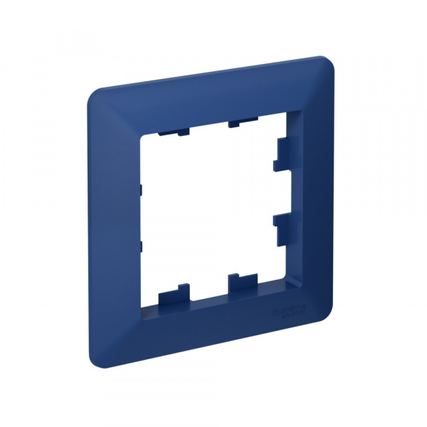 Рамка 1-постовая, аквамарин/дымчатый черный, AtlasDesign Air SE