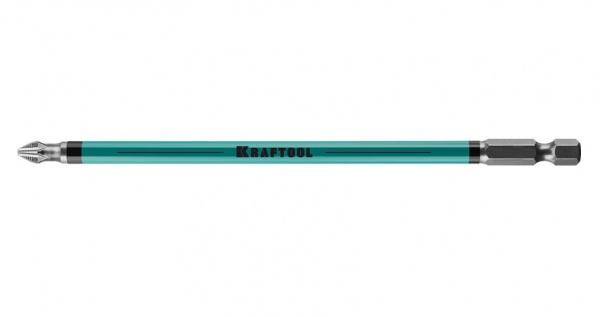 Биты KRAFTOOL Optimum Line PH2, 150 мм, тип хвостовика E 1/4", 1 шт. (5 шт в блистере)