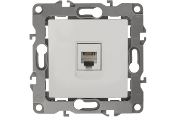 Розетка Белый 1П RJ11 5е СУ Эра12