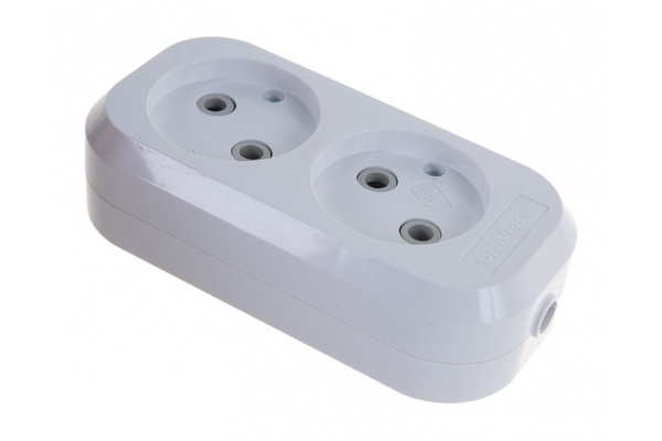 Колодка универсал 2ОП 10А Е-202 Белая