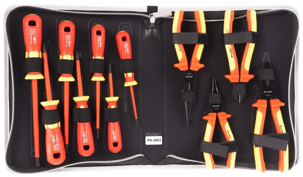 Набор инструментов изолированных 1000В (11 предметов) PK-2802 ProsKit