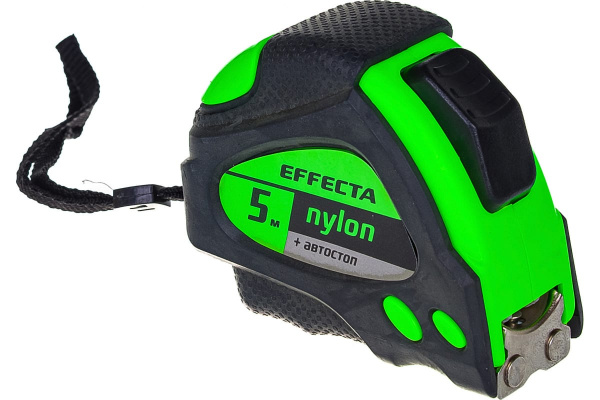 Рулетка Effekta Nylon-5м/25 мм с магнитом, автостопом, лента с нейлоновым покрытием