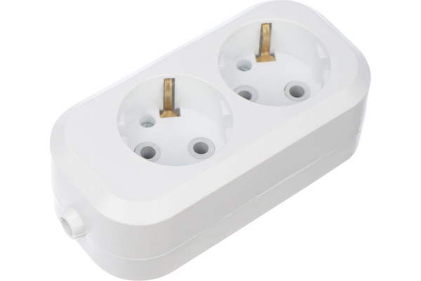 Колодка 2 гнезда с заземлением Rexant