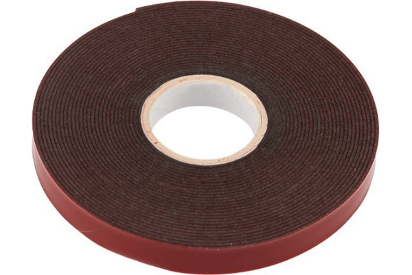 Двухсторонний скотч REXANT, серый, на HBA акриловой основе, 9 мм, ролик 5 м