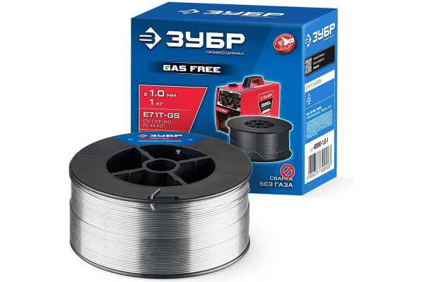 Проволока сварочная порошковая ЗУБР П-СП, d 1.0 мм, 1 кг (с флюсом), тип E71T-GS, Профессионал