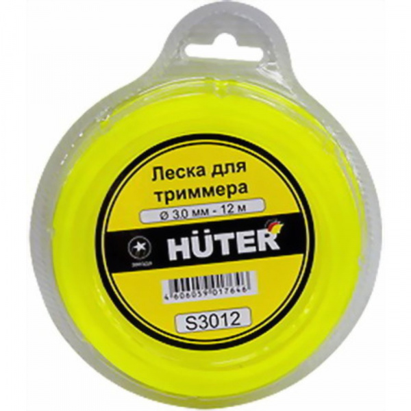 Леска для тримера звезда 3мм 12м S3012 Huter