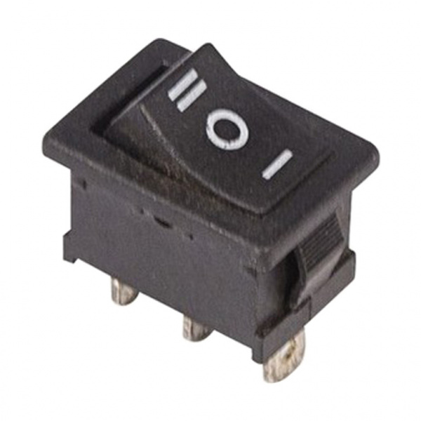 Выключатель клавишный черный Micro 250V 3А (3с) ON-ON RWB-102 Rexant