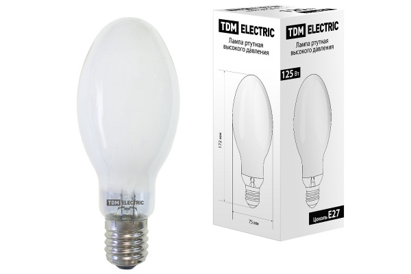 Лампа газоразрядная ДРЛ 125W E27 TDM