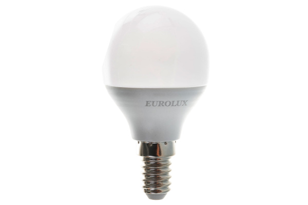 Лампа светодиодная Eurolux LL-E-G45-7W-230-4K-E14 (шар, 7Вт, нейтр., Е14)