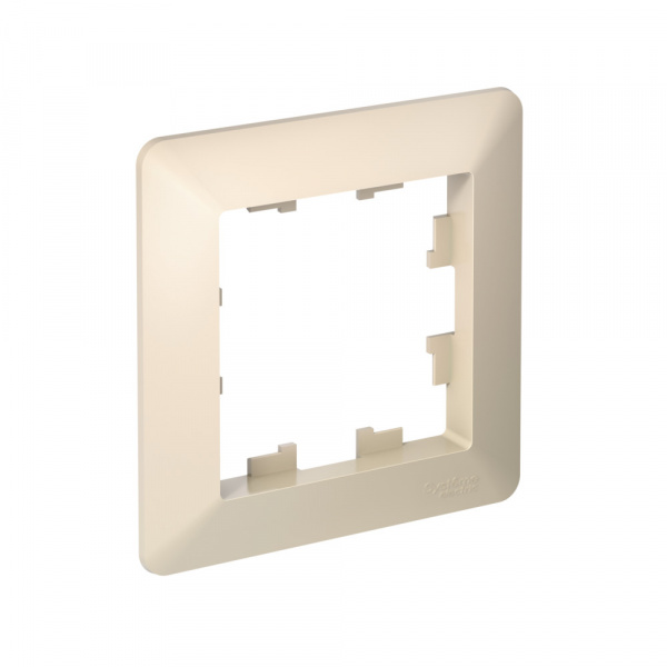 Рамка 1-постовая, бежевый/дымчатый белый, AtlasDesign Air SE