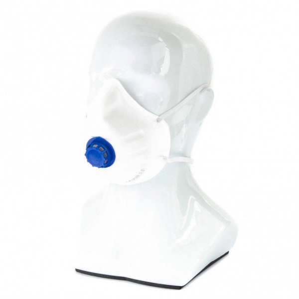 Полумаска фильтрующая формованная, модель "ИСТОК", с клапаном выдоха, FFP1 NR,10шт// Россия