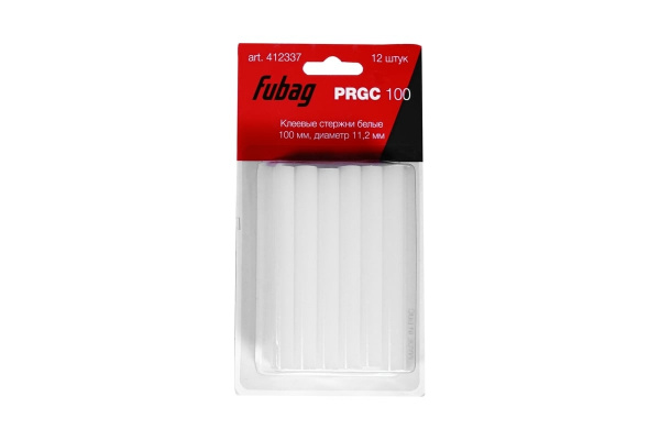 Клей FUBAG для клеевого пистолета 11х100мм белый (12шт)
