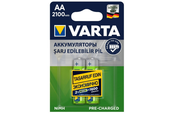 Аккумуляторная батарея R6 (AA) NI-MH 2100мАч VARTA Recycled