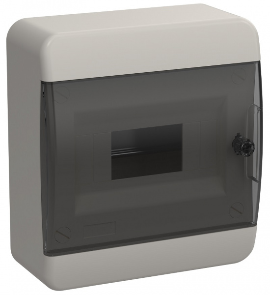 Корпус пластиковый ЩРН-П-8 IP41 черная прозрачная дверь Tekfor IEK