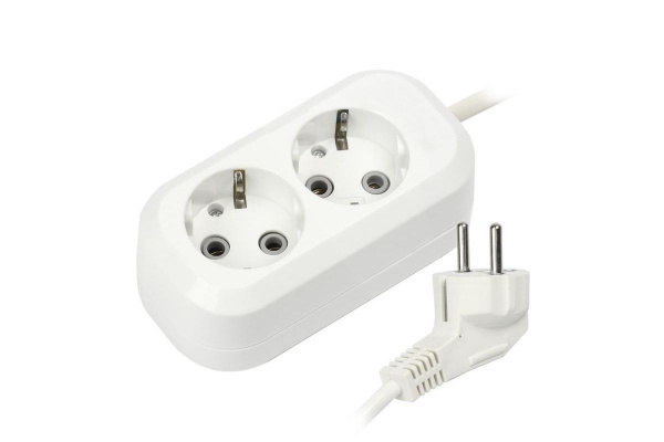 Удлинитель Smartbuy, 2 гн. 5 м ПВС 2х1 3500Вт