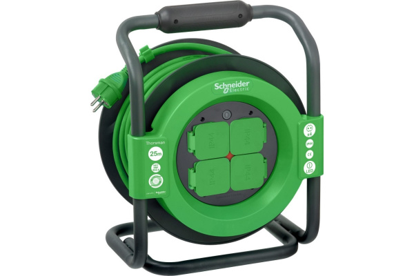 Удлинитель катушечный Thorsman 4с/з 25м 3х2.5 IP44 System Electric