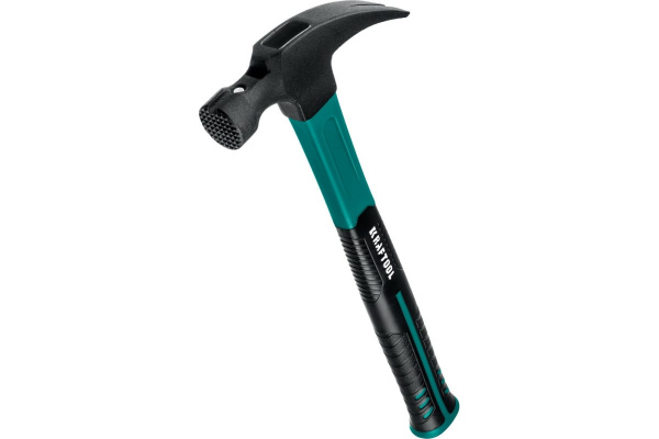 Молоток-гвоздодер 560г фиберглассовая рукоятка Fiberglass KRAFTOOL