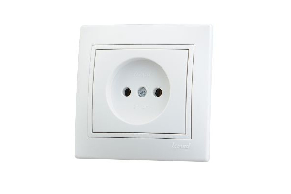 Розетка Белый 1П б/з СУ Mira Lezard