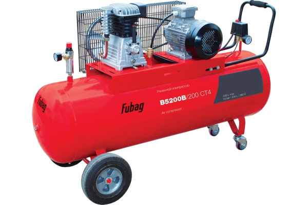 Компрессор FUBAG ремен. B5200B/200 СТ4 (530л/мин,200л,380В/3кВт,2цил,10бар) 