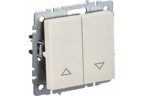 Выключатель для жалюзи 10А ВС10-1-5-БрКр бежевый BRITE IEK