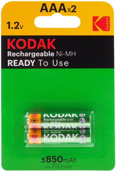 Аккумуляторная батарея HR03 (AAA) NI-MH 850мАч Kodak