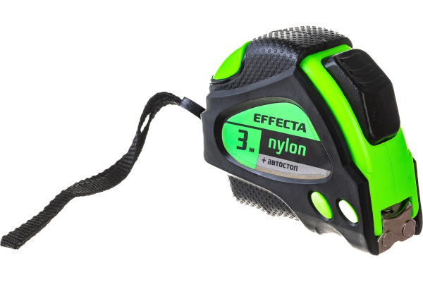 Рулетка Effekta Nylon-3м/19 мм с магнитом, автостопом, лента с нейлоновым покрытием