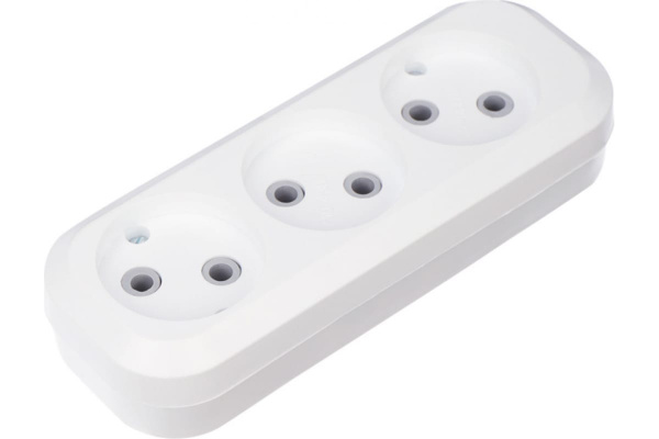 Колодка 3 гнезда без заземления Rexant