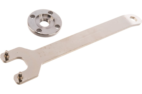 Ключ+гайка для зажима диска УШМ 35мм, плоский, резьба М14 ПРАКТИКА