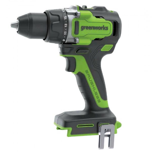 Дрель-шуруповерт аккумуляторная Greenworks GD24DD90,  24V, 90 Нм, бесщеточная, без АКБ и ЗУ