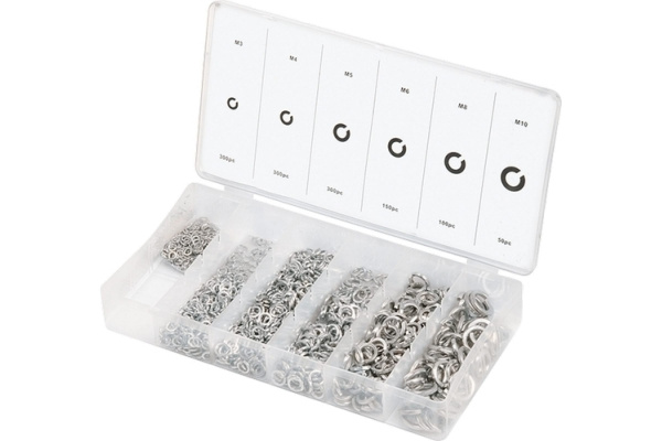 Набор гроверов D3/4/5/6/8/10мм 1200шт Сибртех