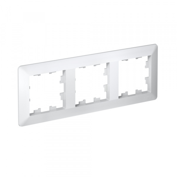 Рамка 3-постовая, белый/дымчатый белый, AtlasDesign Air SE