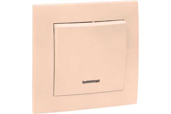 Выключатель EKF Валенсия 1кл. СУ 10А крем, индикатор EWV10-121-20