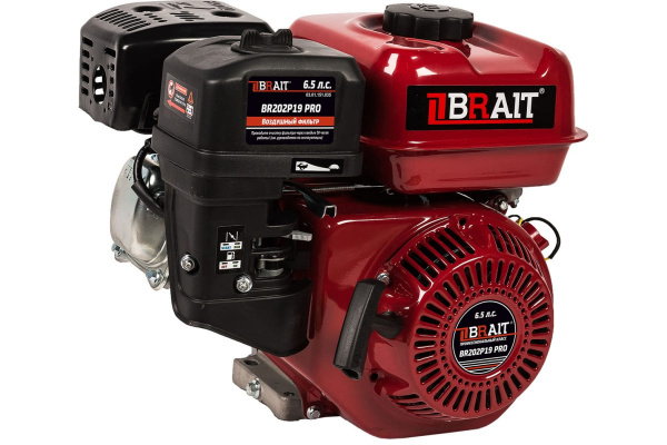 Двигатель BRAIT  6,5л.с. BR202P19 PRO (168F-2, вых.вал Q-type 19x61.6мм под шпонку) 15кг