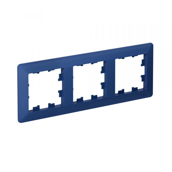 Рамка 3-постовая, аквамарин/дымчатый черный, AtlasDesign Air SE