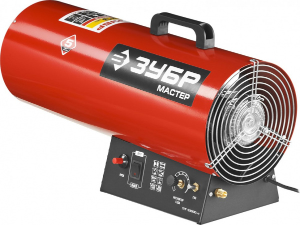 Пушка тепловая газовая ЗУБР МАСТЕР, 220 В 33,0 кВт 760м.куб/час 2,6кг/ч