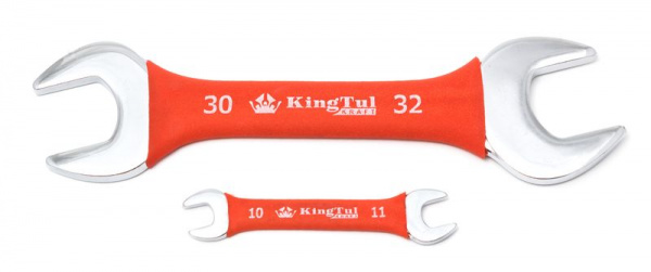 Ключ рожковый 6х7мм в прорезиненной оплетке KT-100607k(320607) KingTul