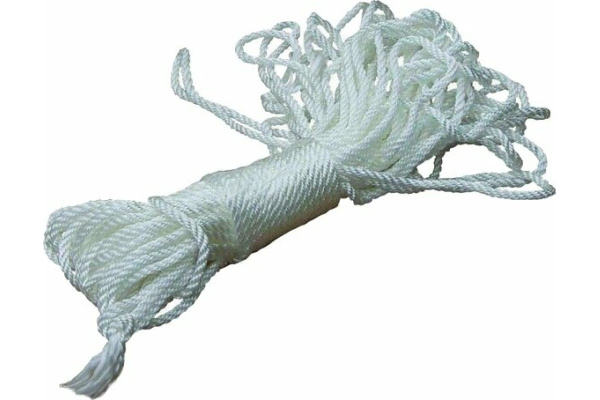 Веревка капроновая ЗУБР 4 мм, 20 м, 180 кгс, 6.5 ктекс (50204)