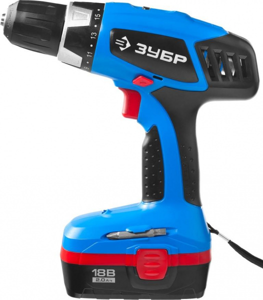 Дрель-шуруповерт "ПРОФЕССИОНАЛ" 18 В, Ni-Cd, 2 АКБ, ЗУБР