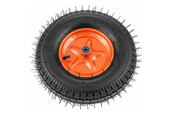 Колесо пневм. усилен. шина 8PR, 4.00-8 D400мм, подш. внут. диам. 12мм, длина оси 90мм// Palisad