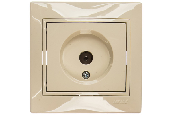 Розетка Бежевый 1П TV-R проходная СУ Mira Lezard