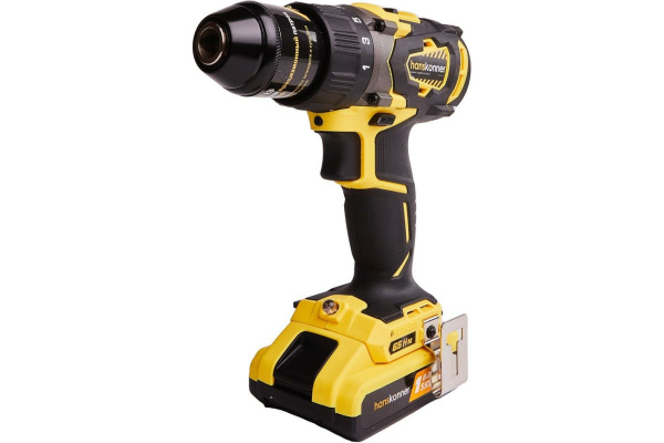 Дрель-шуруповерт аккумуляторная бесщеточная 18.0В 2.4Ач 65Нм Hanskonner