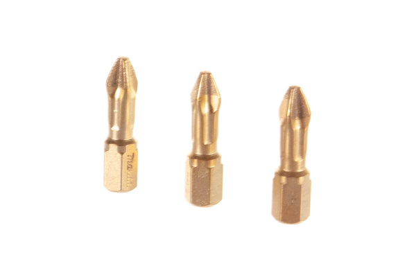 Бита алмазная Makita Ph2, 25 мм, шестигранный хвостовик 1/4, 3 шт. P-38582 Makita