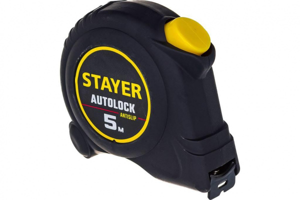 Рулетка 5м x 19мм пластиковый корпус с автостопом АutoLock STAYER