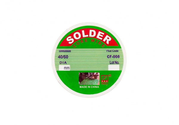 Припой катушка ПОС-61 1,5 мм 100 гр. (с канифолью) SOLDER 1/200
