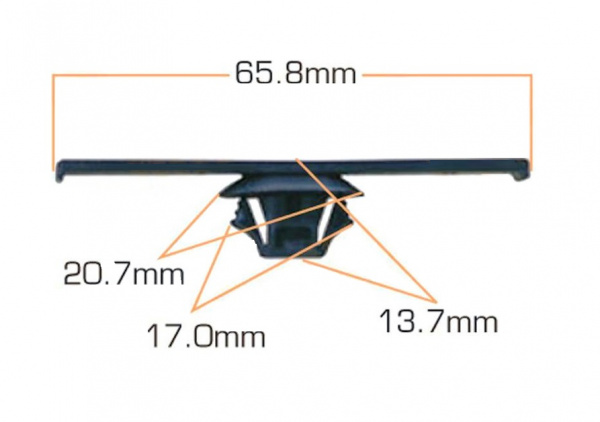 Клипса  пластм. крепежная  KJ-2347 1шт